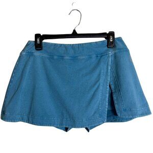 FP Movement Free People Hot Shot Mini Skort Women's Large Misty Blue Active NWT